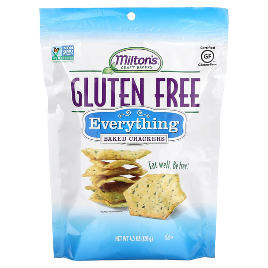 Milton's Craft Bakers, Gluten Free Baked Crackers, Everything, 4.5 oz (128 g) - Image 1