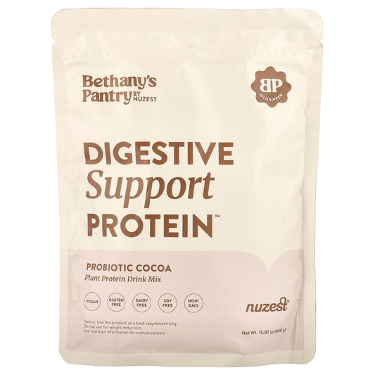 Nuzest, Bethany's Pantry, Digestive Support Protein™, Probiotic Cocoa, 15.87 oz (450 g) - Image 1