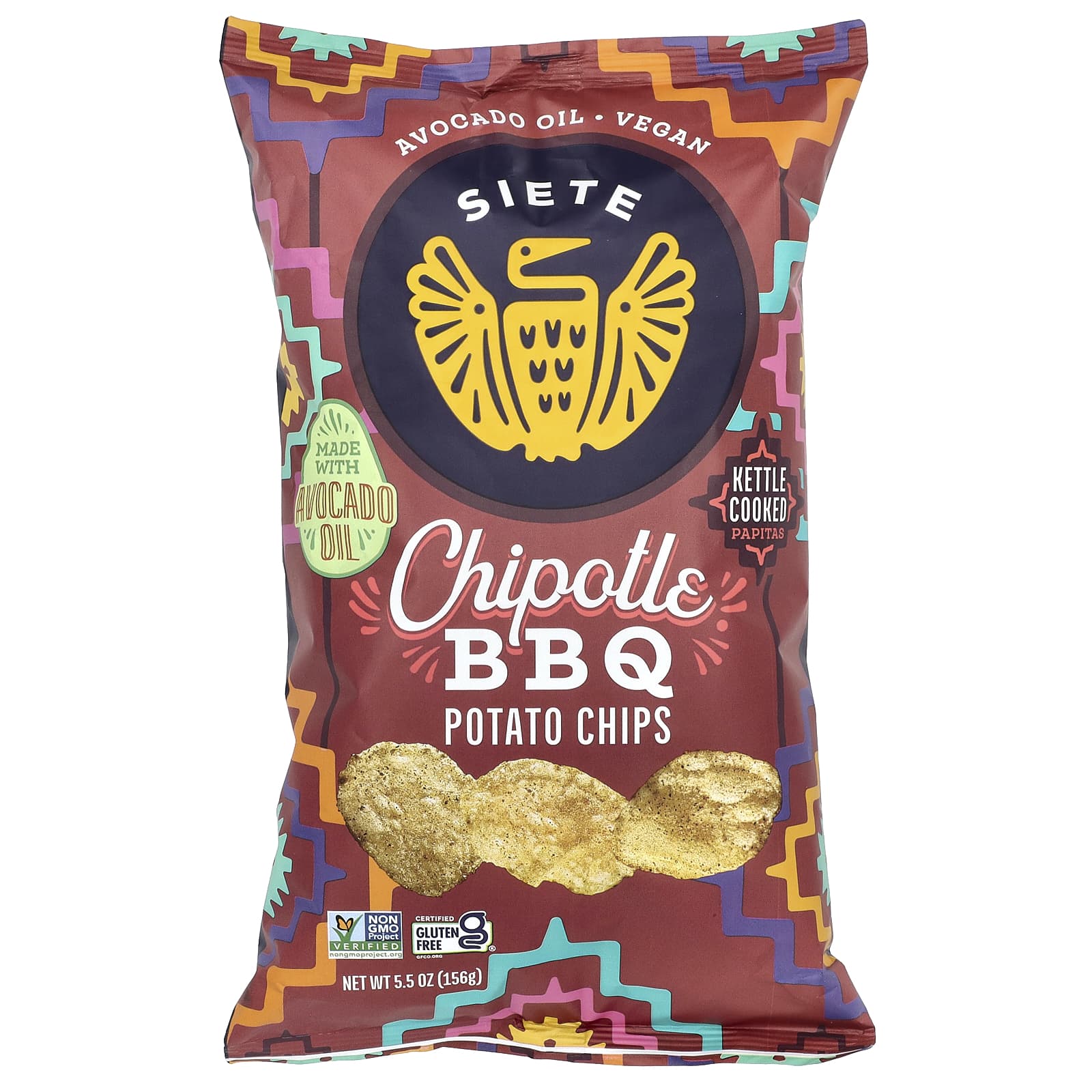 Siete, Potato Chips, Chipotle BBQ, 5.5 oz (156 g) - Image 1