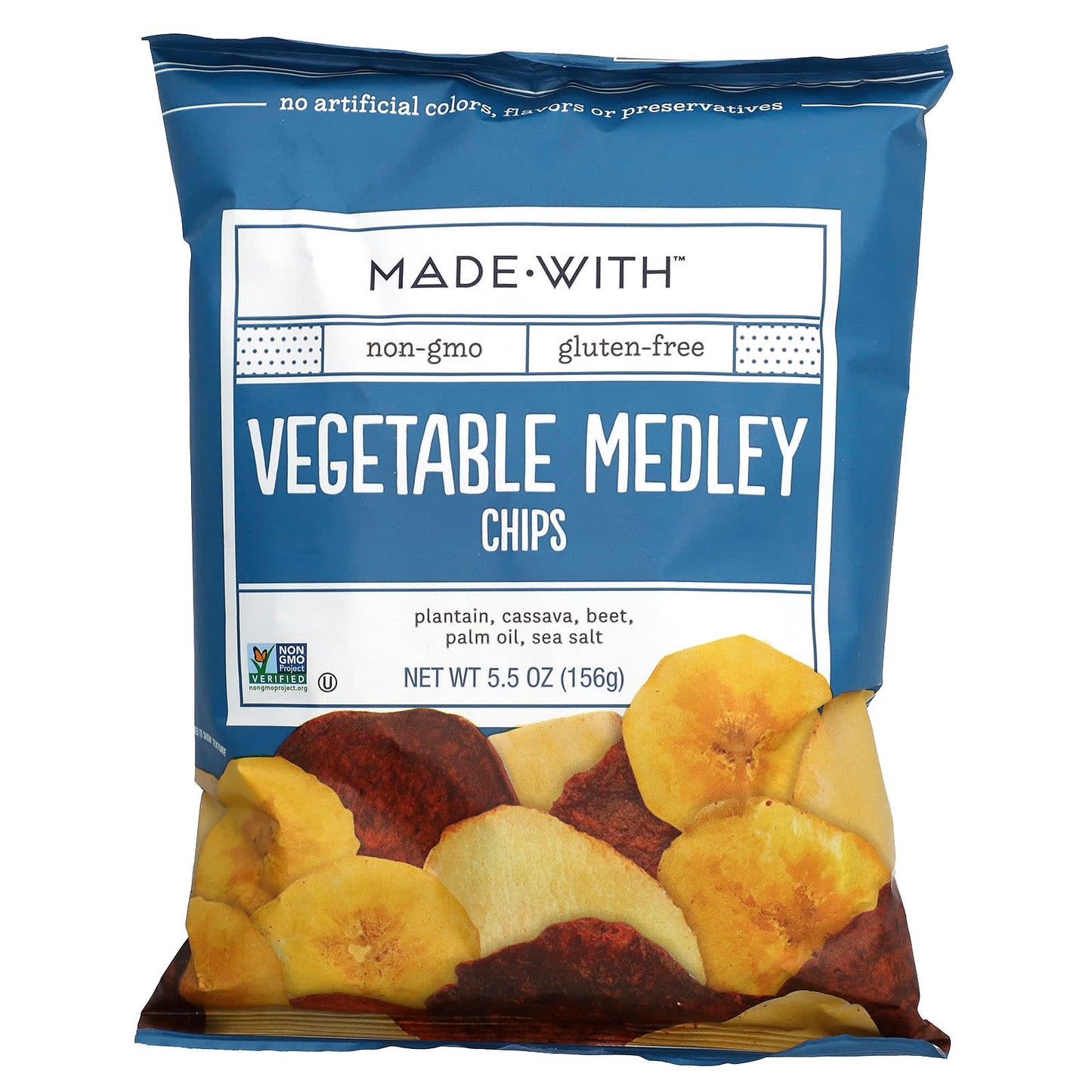 Made With, Vegetable Medley Chips, 5.5 oz (156 g) - Image 1