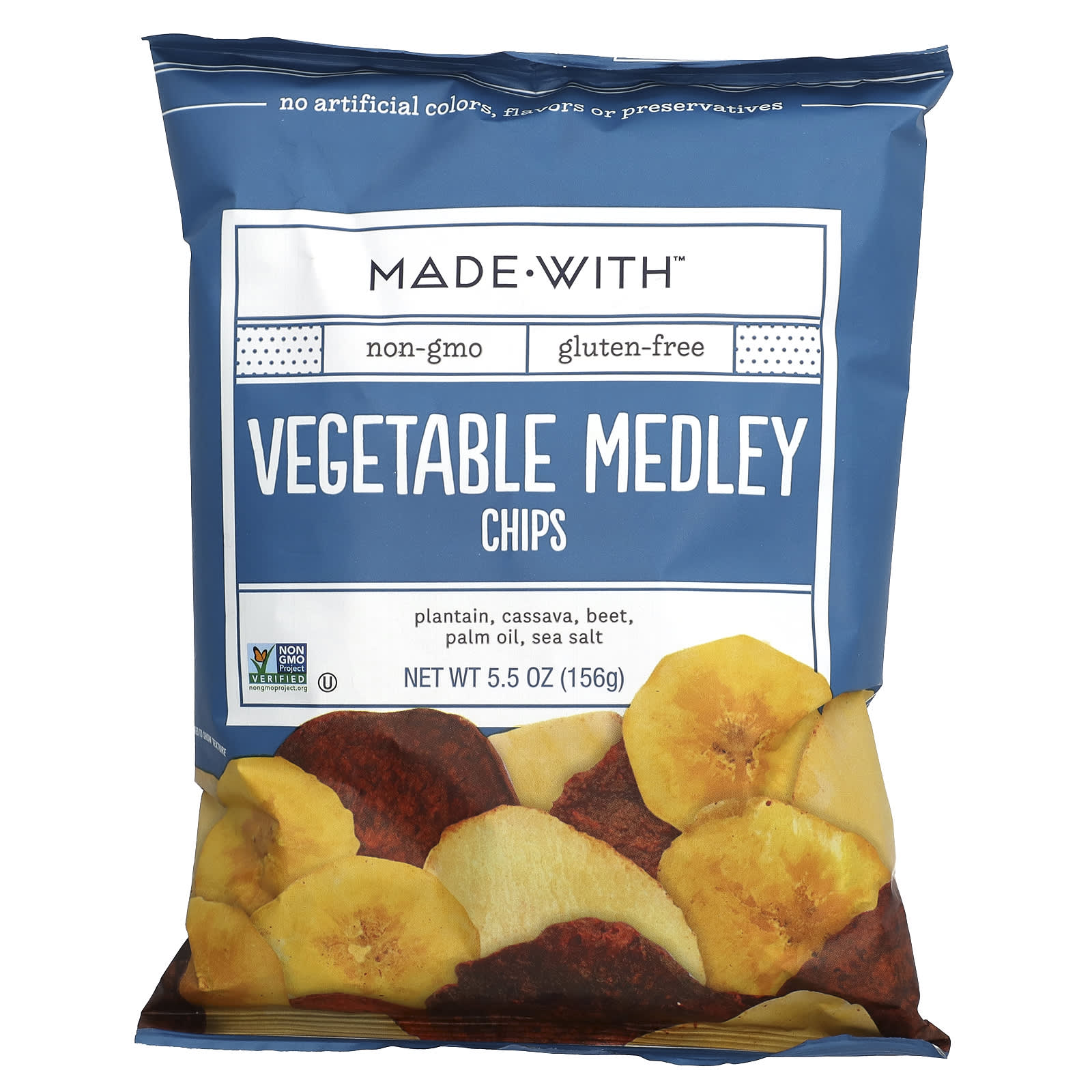 Made With, Vegetable Medley Chips, 5.5 oz (156 g) - Image 1