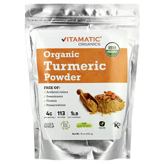 Vitamatic Organic Turmeric Powder, 16 oz - Boost Wellness Naturally