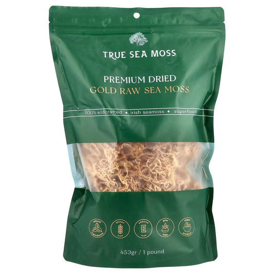 True Sea Moss, Premium Dried Gold Raw Sea Moss, 1 lb (453 g) - Image 1