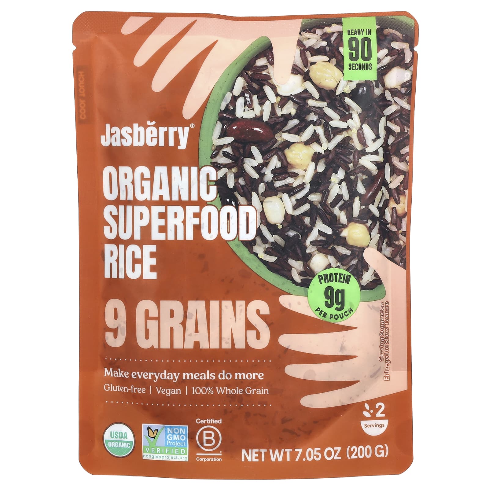 Jasberry Organic Superfood Rice - 9 Grains, 100% Whole Grain - Image 1
