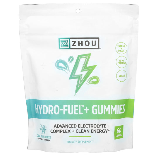 Zhou Nutrition, Hydro-Fuel Gummies, Cool Blue Freeze, 60 Gummies - Image 1