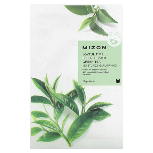 Mizon, Joyful Time Essence Beauty Mask, Green Tea, 1 Sheet, 0.81 oz (23 g) - Image 1
