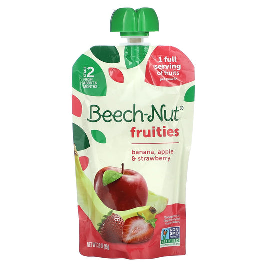 Beech-Nut Baby Fruities, Stage 2, Banana, Apple & Strawberry, 99g - Image 1