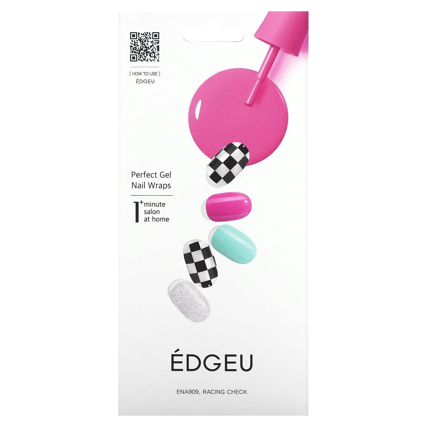 Edgeu ENA 909 Racing Gel Nail Wraps 19-Piece Set - Image 1