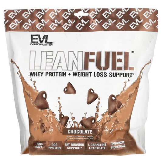 EVLution LeanFuel 20g Protein Powder, Chocolate, 4 lb, Weight Loss Support - Image 1