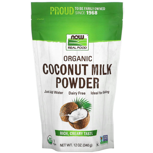 NOW Foods, Real Food, Organic Coconut Milk Powder, 12 oz (340 g) - Image 1