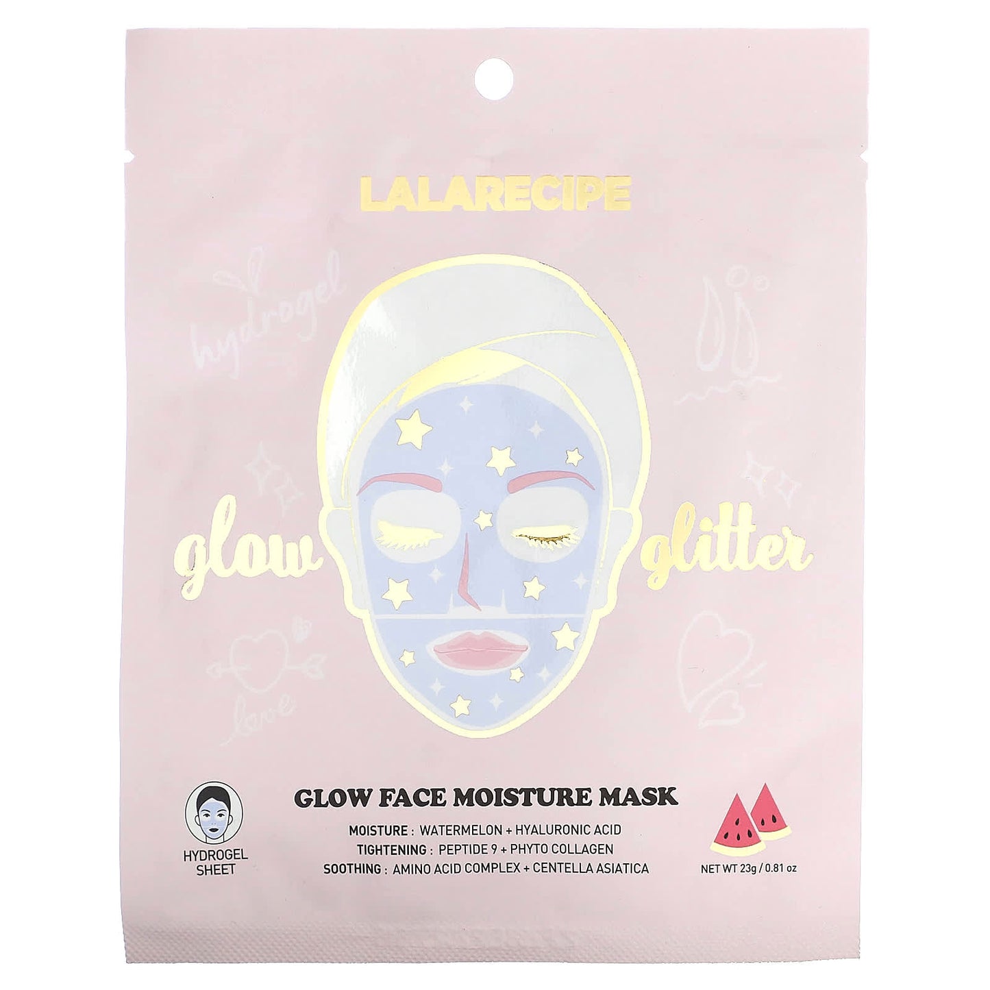 Lalarecipe, Glow Face Moisture Beauty Mask, 1 Sheet Mask, 0.81 oz (23 g) - Image 1
