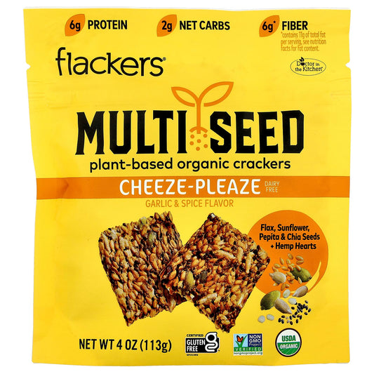 Crunchy Plant-Based Crackers with Flax, Sunflower & Pepita Seeds | Flackers - Image 1