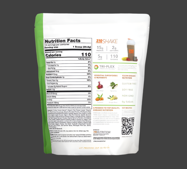 310 Nutrition, Meal Replacement Shake, Chocolate, 14.7 oz (417.2 g)