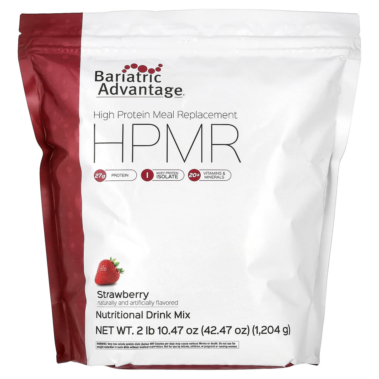Bariatric Strawberry High Protein Meal Replacement, Gluten-Free & Lactose-Sensitive - Image 1