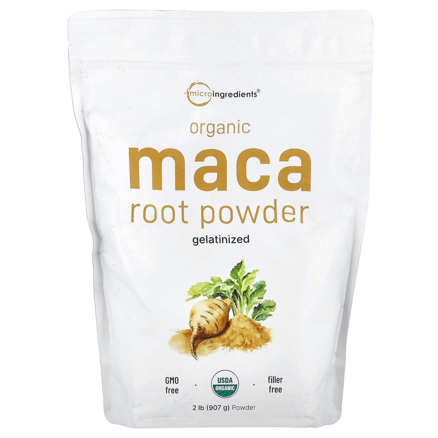 Micro Ingredients, Organic Maca Root Powder, 2 lb (907 g) - Image 1