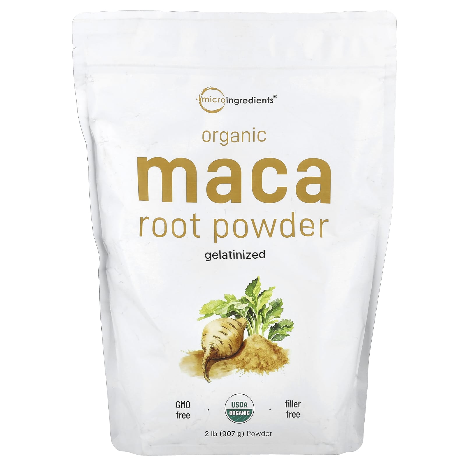 Micro Ingredients, Organic Maca Root Powder, 2 lb (907 g) - Image 1