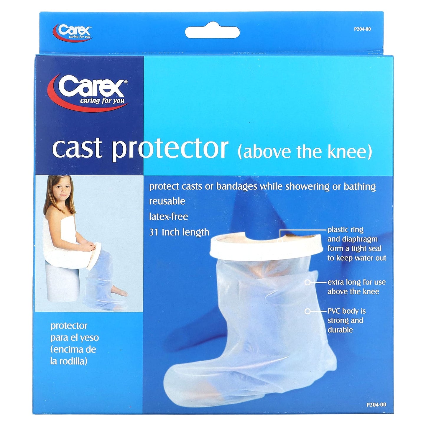 Carex Cast Protector - Waterproof Above the Knee Cast Cover - Image 1