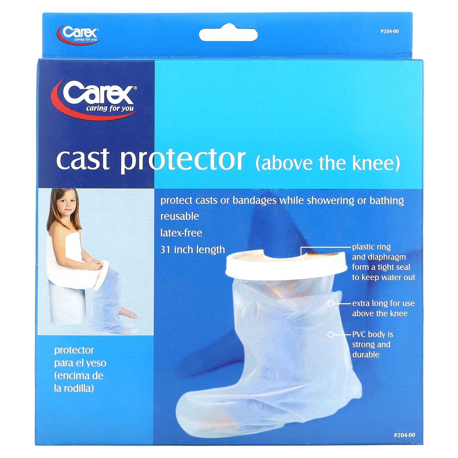 Carex Cast Protector - Waterproof Above the Knee Cast Cover - Image 1
