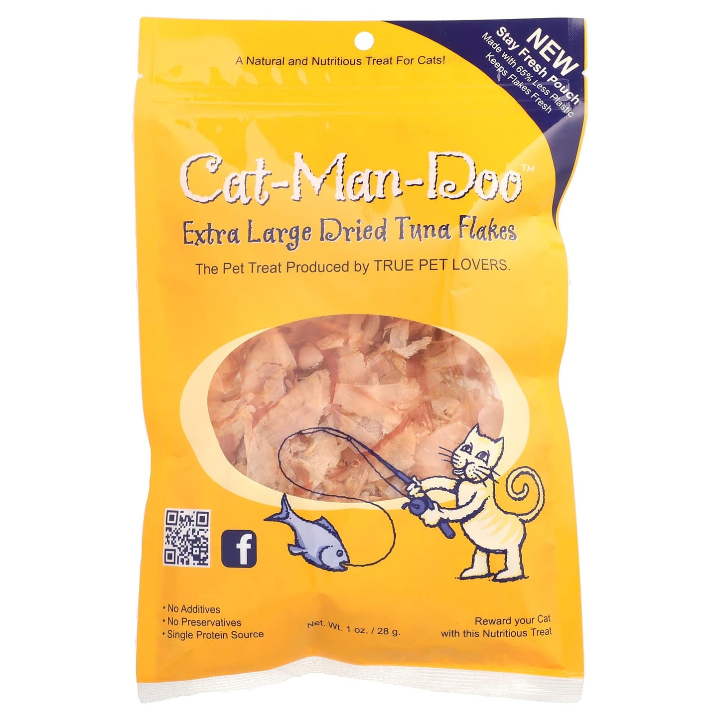 Cat-Man-Doo Dried Tuna Flakes for Cats - 1 oz (28 g) - Image 1