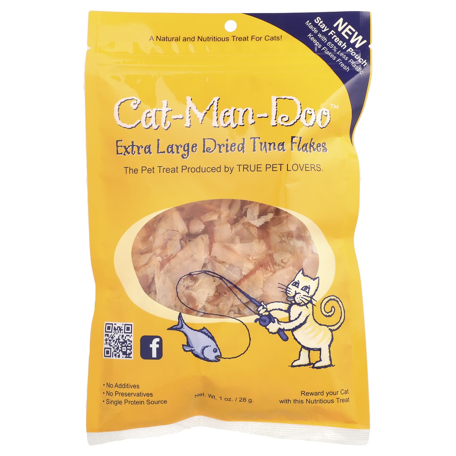 Cat-Man-Doo Dried Tuna Flakes for Cats - 1 oz (28 g) - Image 1