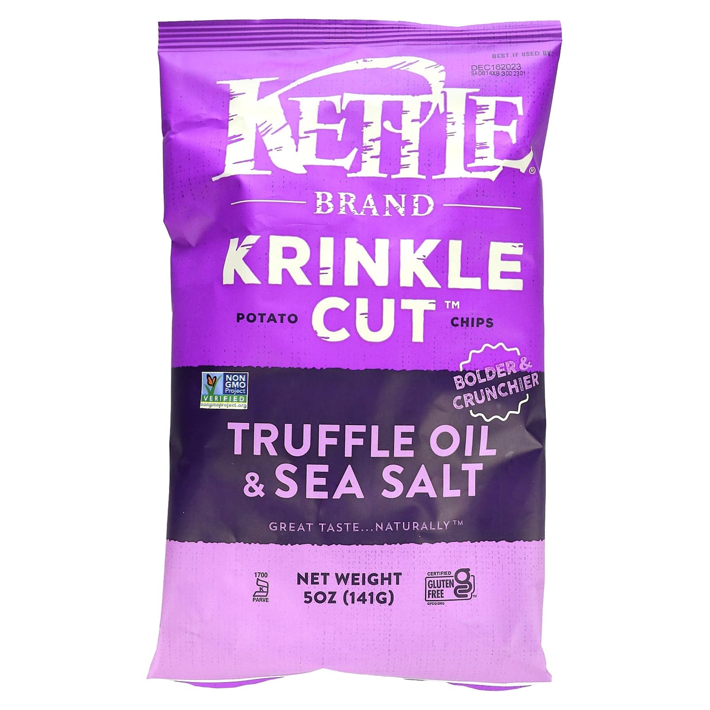 Kettle Foods, Krinkle Cut, Potato Chips, Truffle Oil & Sea Salt, 5 oz (141 g) - Image 1