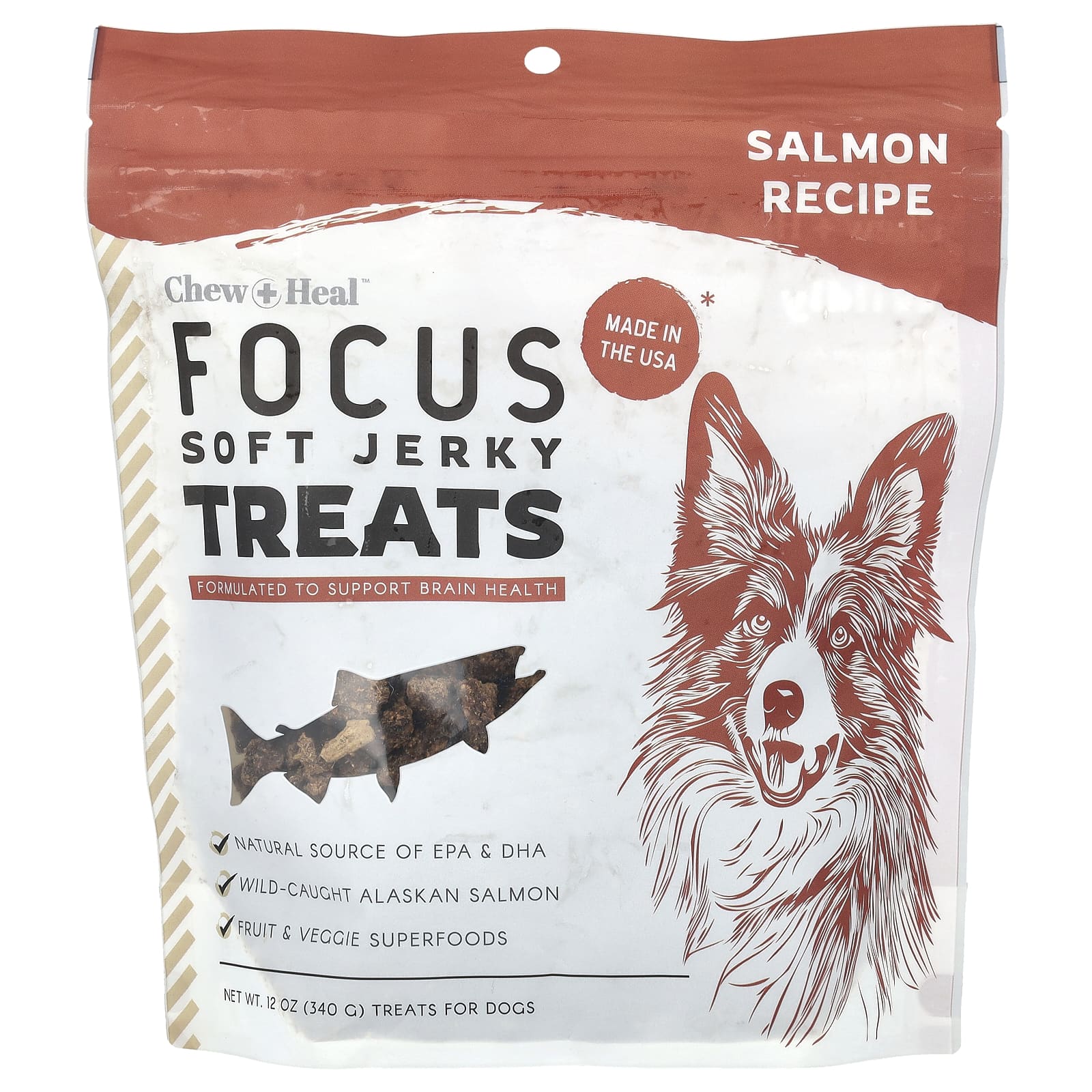 Wild-Caught Salmon Soft Jerky Treats for Brain Health in Dogs - Image 1