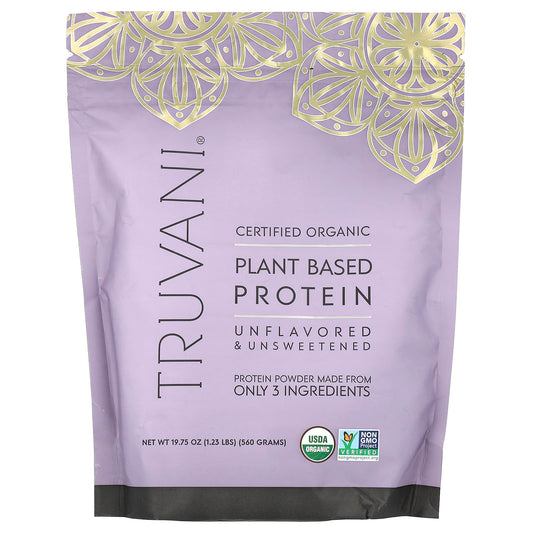 Truvani, Plant Based Protein, Unflavored, 1.23 lbs (560 g) - Image 1