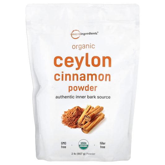 Micro Ingredients, Organic Ceylon Cinnamon Powder, 2 lb (907 g) - Image 1