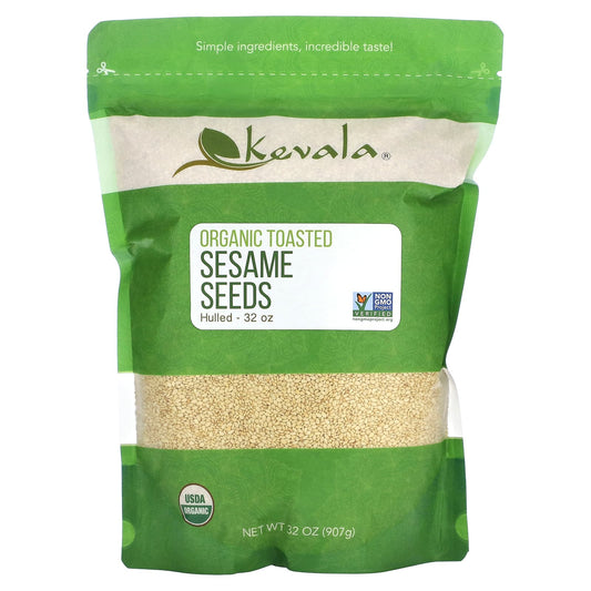 Kevala, Organic Toasted Sesame Seeds (Hulled), 32 oz (907 g) - Image 1