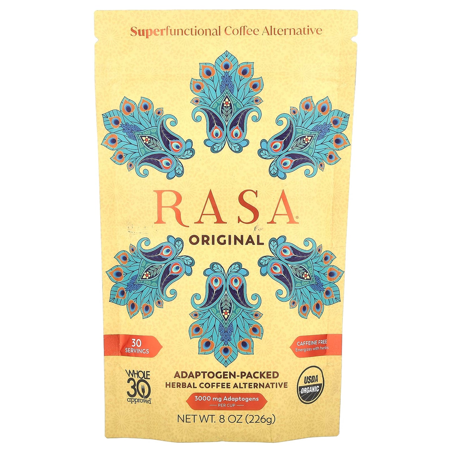 Rasa, Adaptogen-Packed Herbal Coffee Alternative, Original, 8 oz (226 g) - Image 1