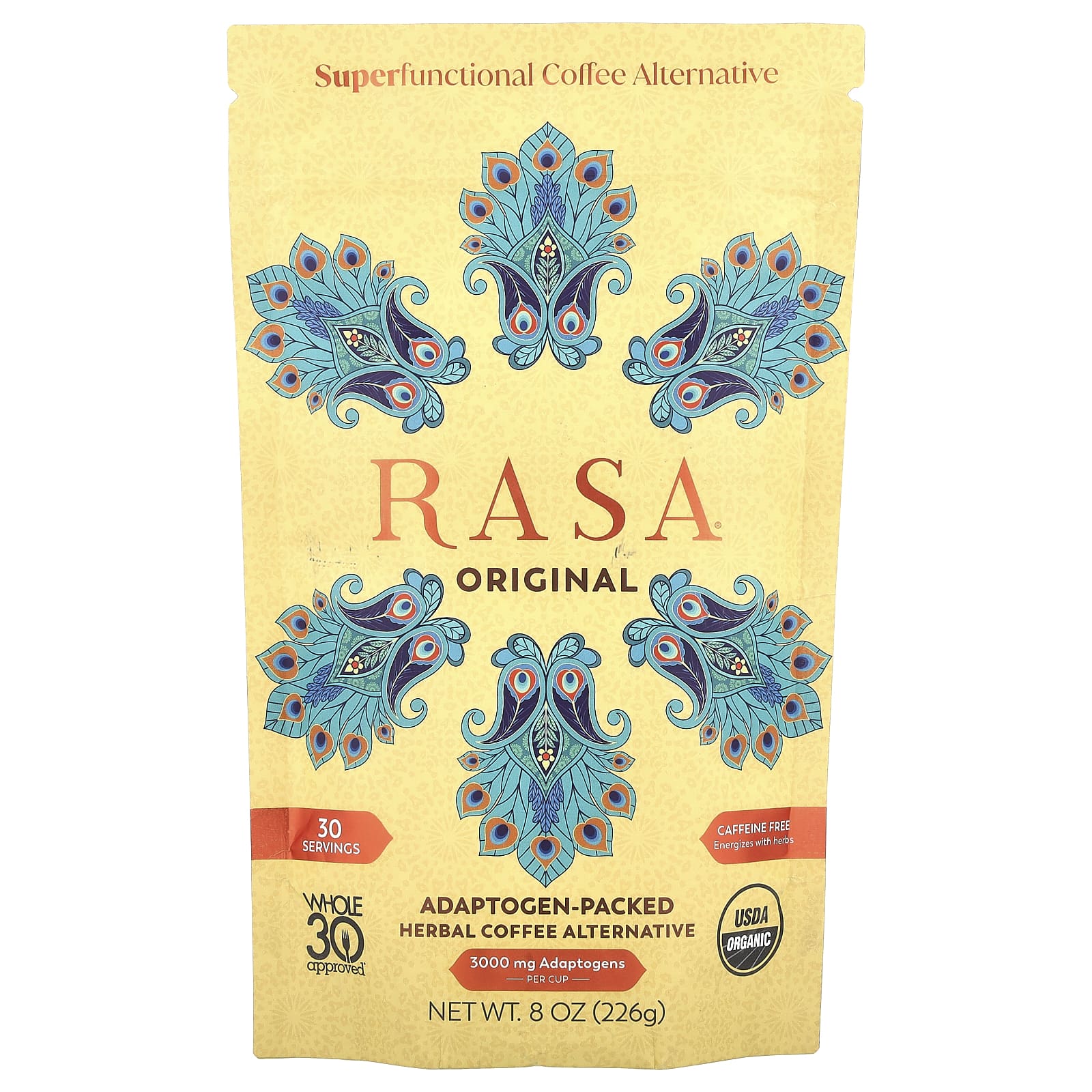 Rasa, Adaptogen-Packed Herbal Coffee Alternative, Original, 8 oz (226 g) - Image 1