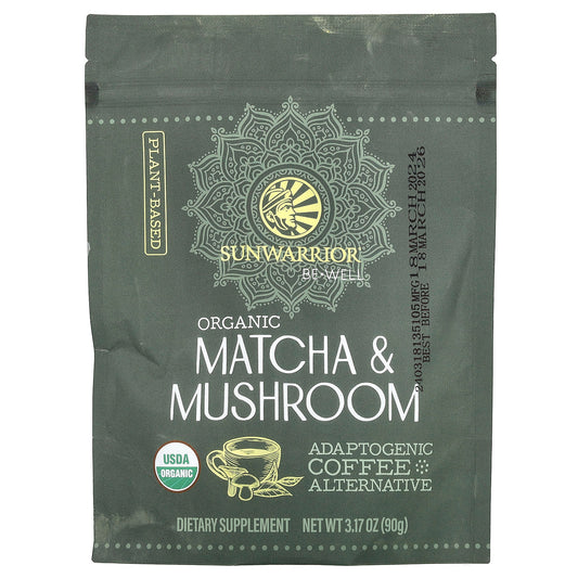 Sunwarrior, Organic Matcha & Mushroom, 3.17 oz (90 g) - Image 1