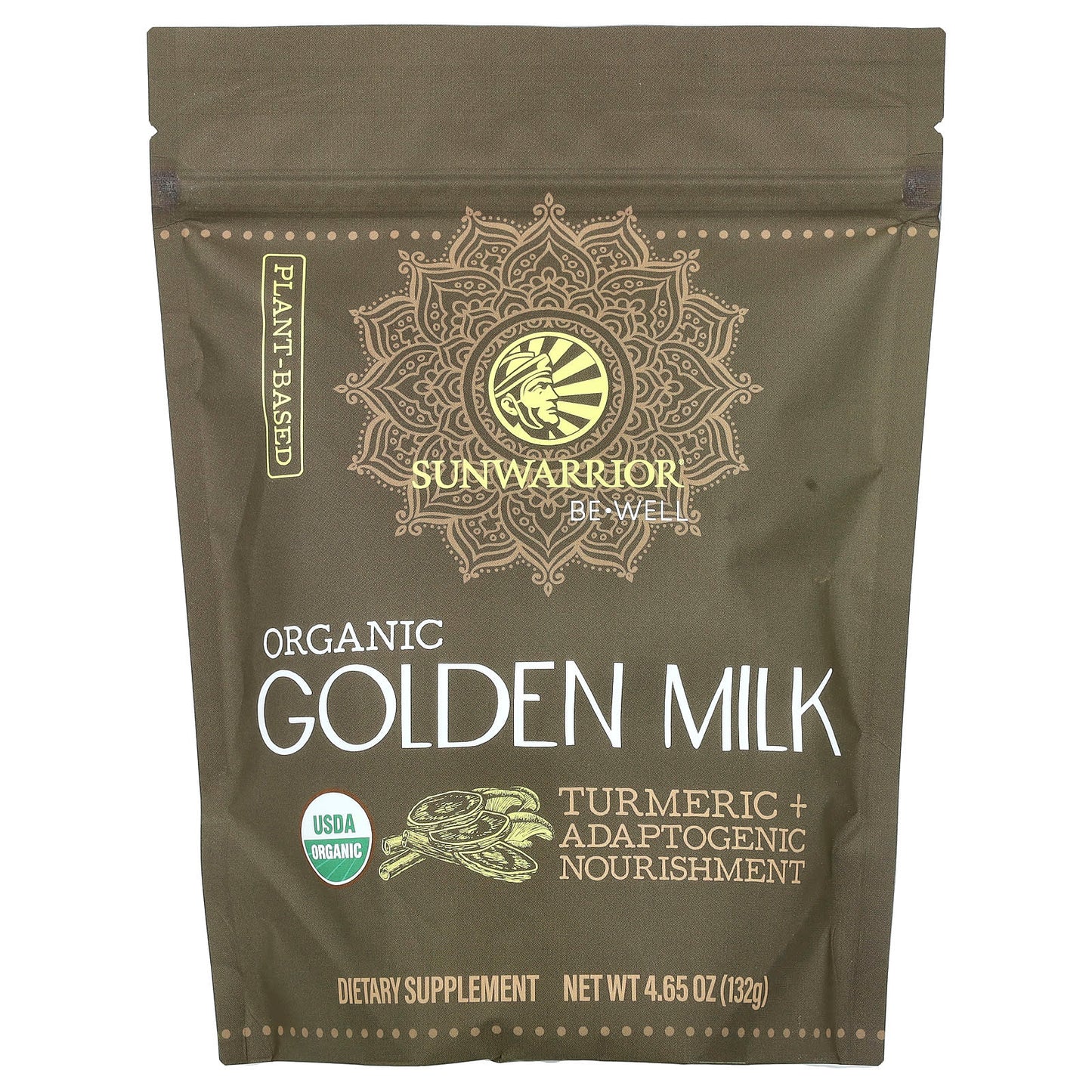 Sunwarrior, Organic Golden Milk, 4.65 oz (132 g) - Image 1
