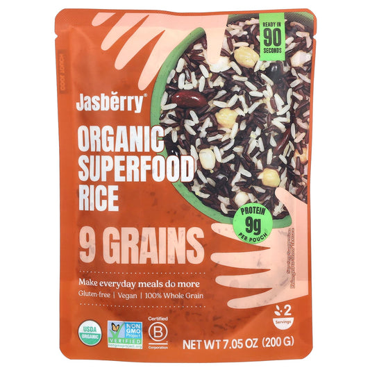 Jasberry Organic Superfood Rice - 9 Grains, 100% Whole Grain - Image 1