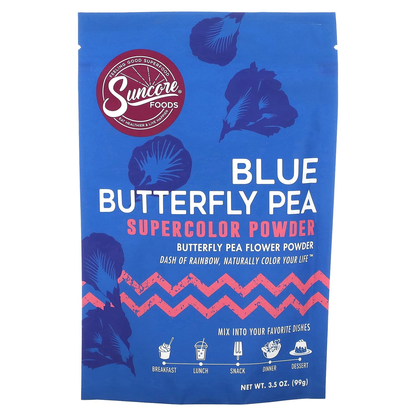 Suncore Foods, Blue Butterfly PEA, Supercolor Powder, 3.5 oz (99 g) - Image 1