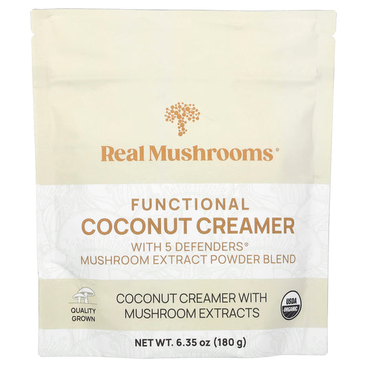 Real Mushrooms, Functional Coconut Creamer, 6.35 oz (180 g) - Image 1