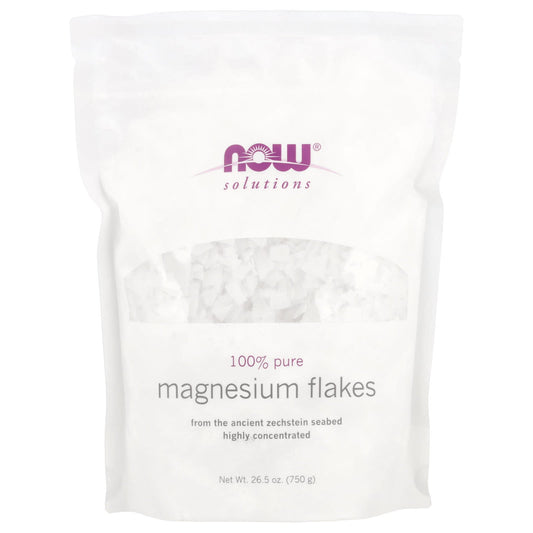 NOW Foods, Solutions, Magnesium Flakes, 26.5 oz (750 g) - Image 1