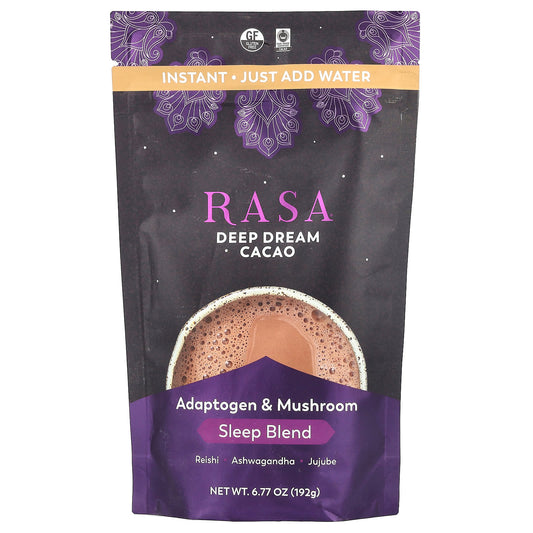 Rasa, Adaptogen & Mushroom Sleep Blend, Instant, Deep Dream Cacao, 6.77 oz (192 g) - Image 1