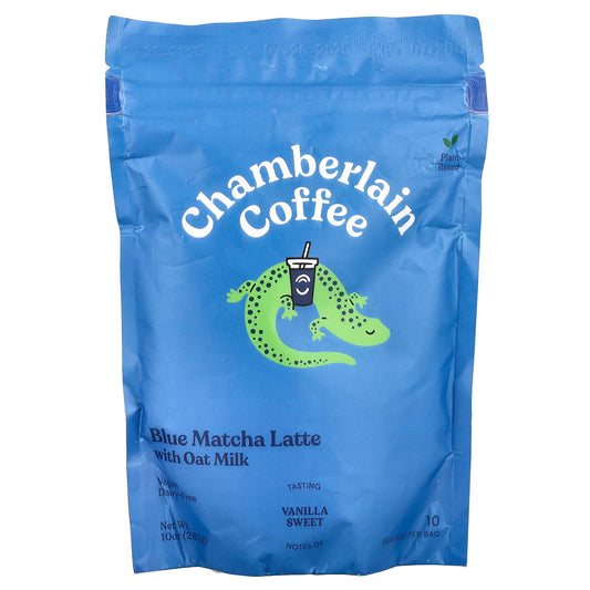 Blue Matcha Latte with Oat Milk, Chamberlain Coffee's Delicious Plant-Based Beverage - Image 1