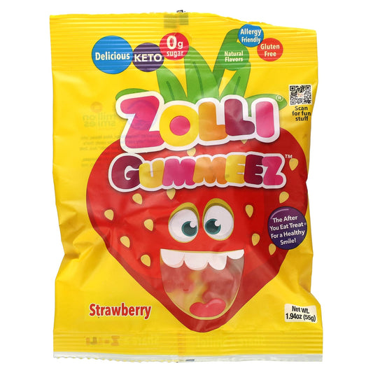 Zollipops, Zolli Gummeez, Strawberry, 1.94 oz (55 g) - Image 1