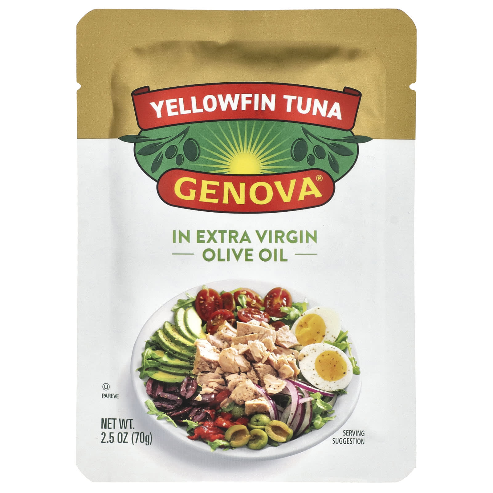 Wild Caught Yellowfin Tuna in Extra Virgin Olive Oil by Genova - Image 1