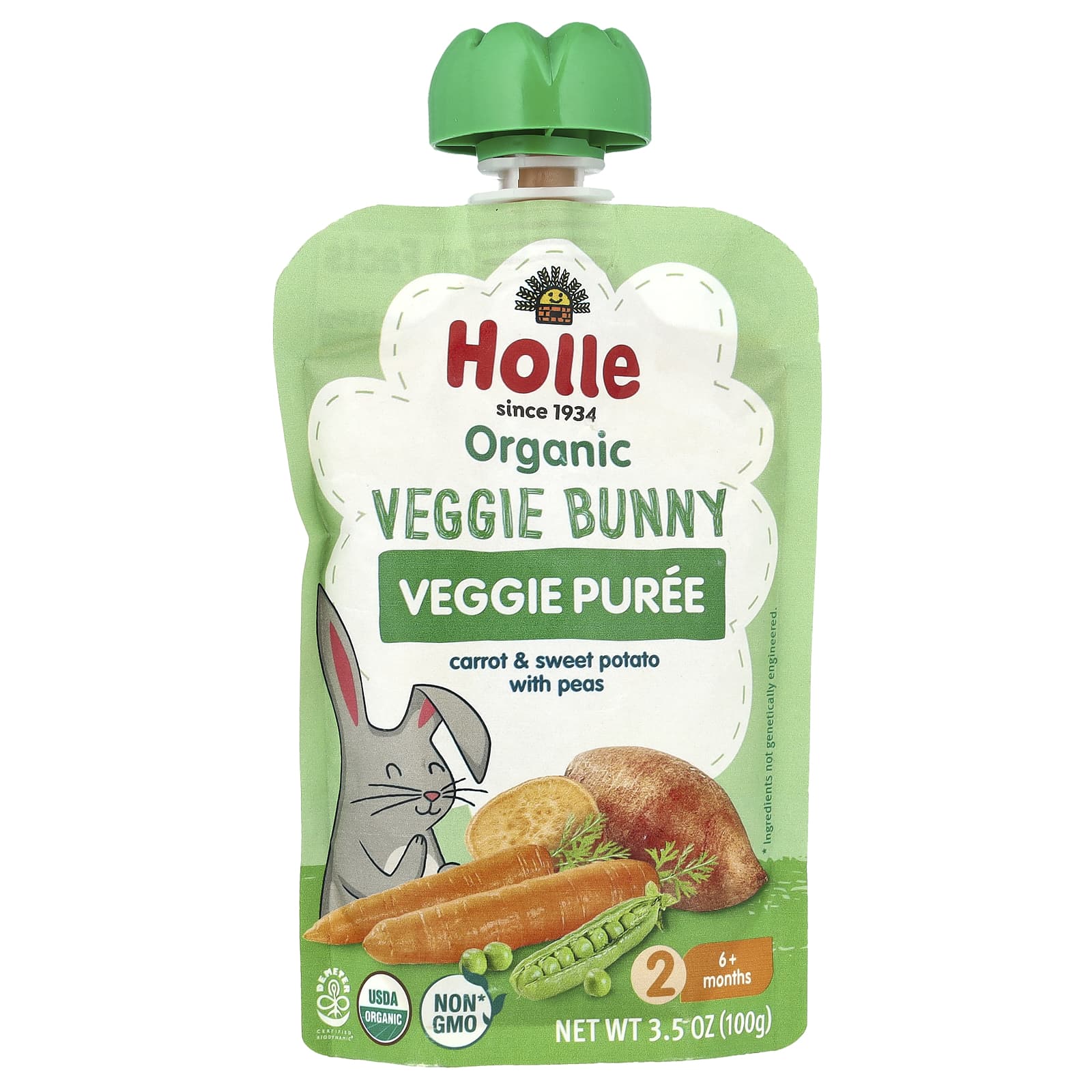 Holle Organic Baby Food - Carrot, Sweet Potato & Peas for 6+ Months - Image 1