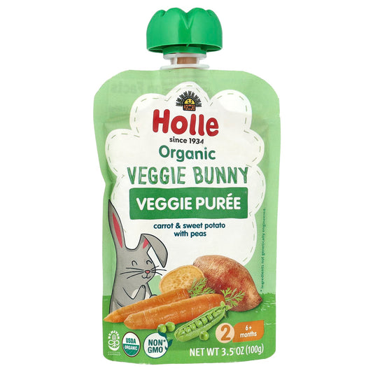 Holle Organic Baby Food - Carrot, Sweet Potato & Peas for 6+ Months - Image 1