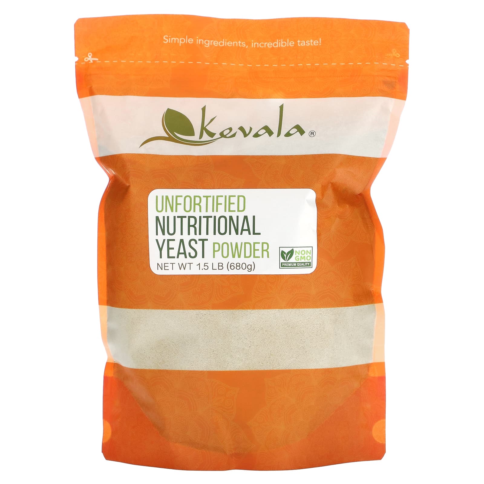 Kevala, Unfortified Nutritional Yeast Powder, 1.5 lb (680 g) - Image 1