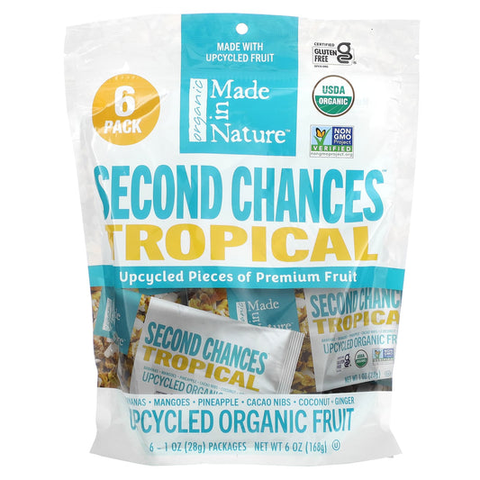 Made in Nature, Second Chances Tropical, Upcycled Organic Fruit, 6 Pack, 1 oz (28 g) Each - Image 1