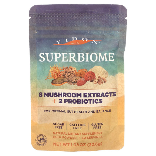 Eidon 8 Mushroom Extracts + 2 Probiotics for Optimal Gut Health - Image 1