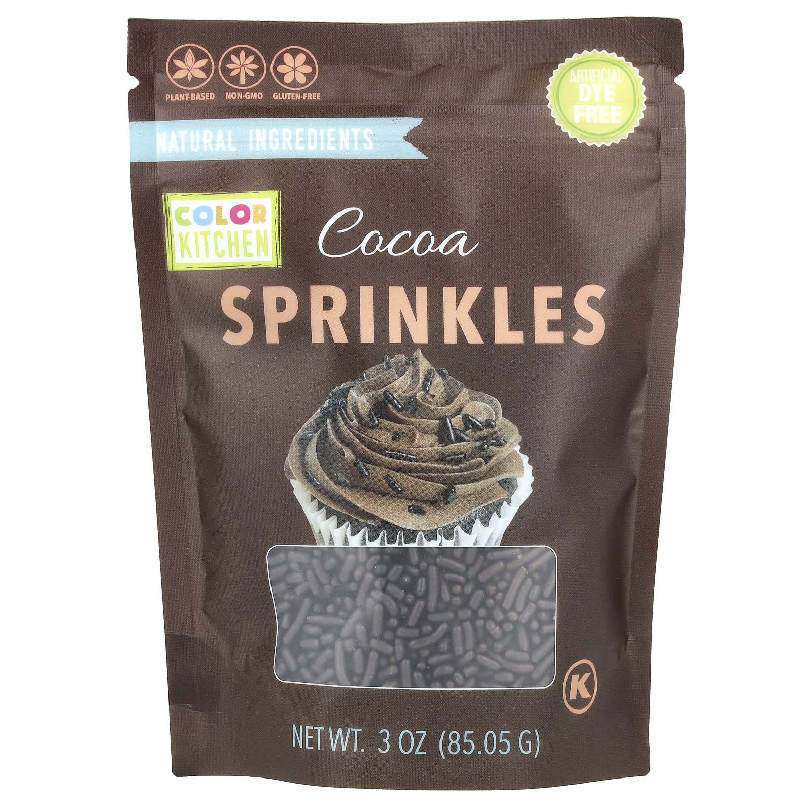 Vegan Cocoa Sprinkles by ColorKitchen, 3 oz (85.05 g) - Image 1