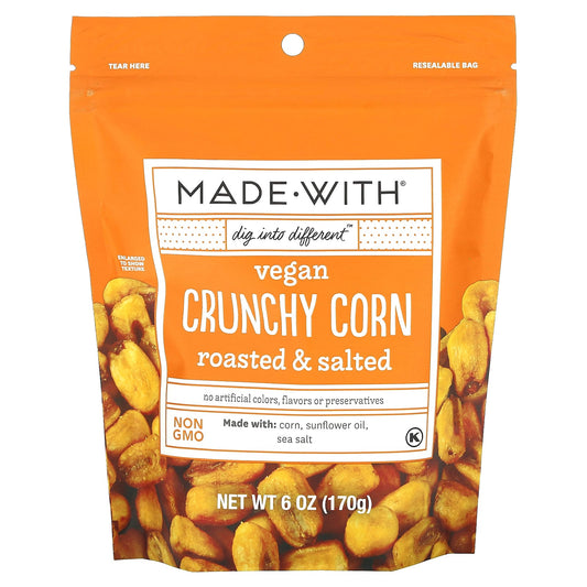 Made With, Vegan Crunchy Corn, Roasted & Salted , 6 oz (170 g) - Image 1