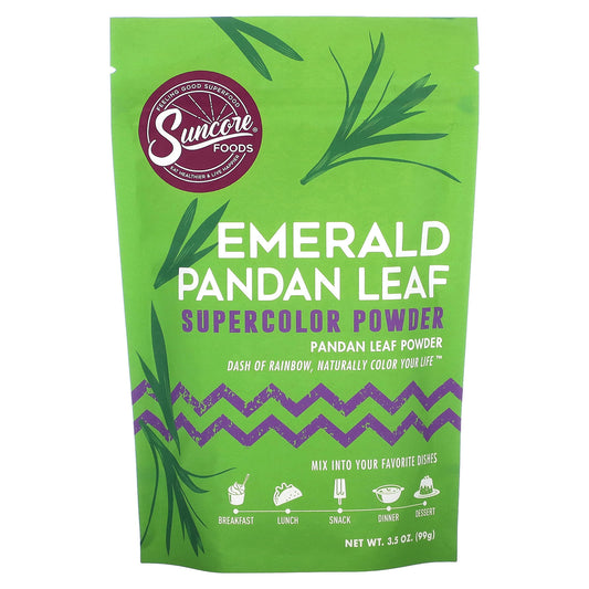 Suncore Foods, Emerald Pandan Leaf, Supercolor Powder, 3.5 oz (99 g) - Image 1
