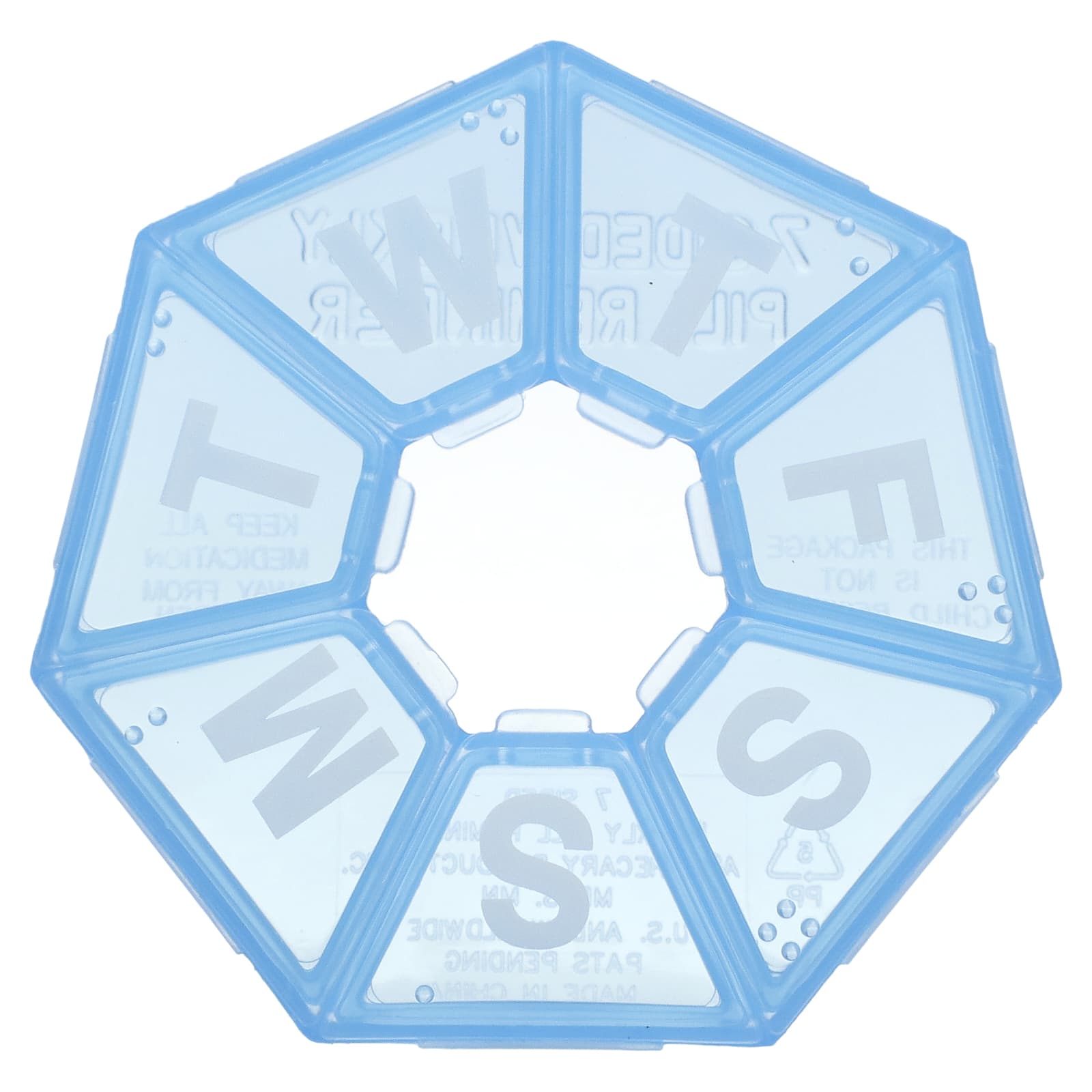 Ezy Dose 7 Sided Weekly Pill Reminder Organizer - Stay on Track! - Image 1